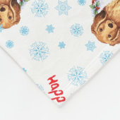 Kerstmis met Dachshund Fleece Blanket (Hoek)