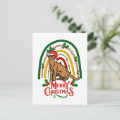 Kerstmis met de Abyssiniaanse kerstkat Feestdagenkaart (Staand voorkant)