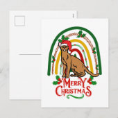 Kerstmis met de Abyssiniaanse kerstkat Feestdagenkaart (Voorkant / Achterkant)