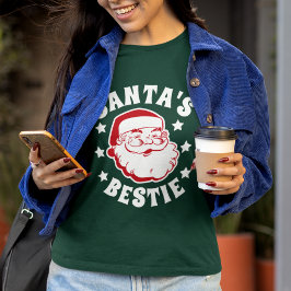Kerstmis met de Bestie Modern Green voor kerstmis T-shirt