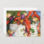 Kerstmis met de Bezige Elves  Briefkaart (Voorkant / Achterkant)