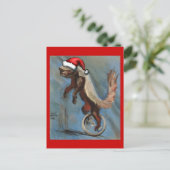 Kerstmis met de Das van de Honing Feestdagenkaart (Staand voorkant)