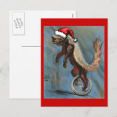 Kerstmis met de Das van de Honing Feestdagenkaart (Voorkant / Achterkant)