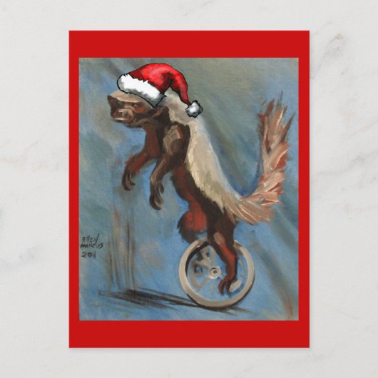 Kerstmis met de Das van de Honing Feestdagenkaart (Voorkant)