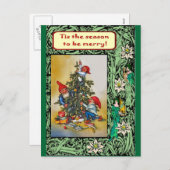 Kerstmis met de elven feestdagenkaart (Voorkant / Achterkant)