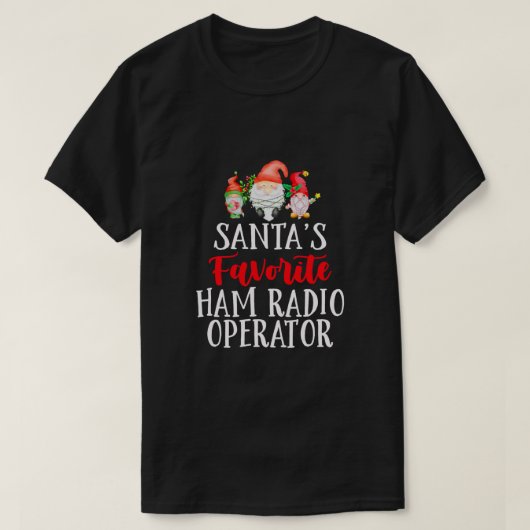 Kerstmis met de favoriete radiooperator van Santa T-shirt (Design voorkant)