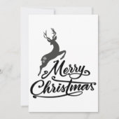 Kerstmis met de hand geschreven, springend hert en feestdagenkaart (Voorkant)