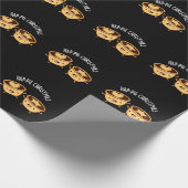 Kerstmis met de hap-taart Funny kerstmis Pun Dark Cadeaupapier (Hoek)