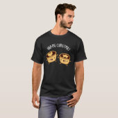 Kerstmis met de hap-taart Funny kerstmis Pun Dark  T-shirt (Voorkant volledig)