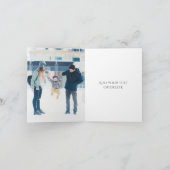 Kerstmis met de juffrouw van Piglet Bow met de gro Feestdagen Kaart (Binnen)