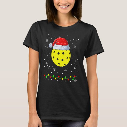 Kerstmis met de kerstbal Santa Hat Holiday T-shirt (Voorkant)