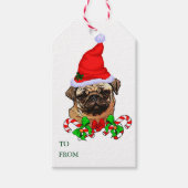 Kerstmis met de kerstbeker cadeaulabel (Voorkant)