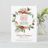 Kerstmis met de kerstkaart (Staand voorkant)