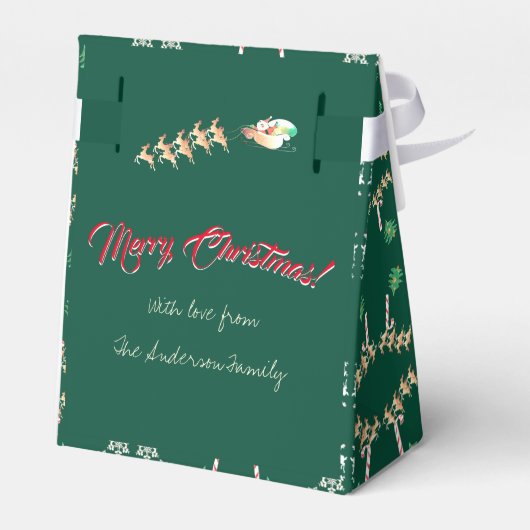 Kerstmis met de kerstman bedankdoosjes (Achterkant)