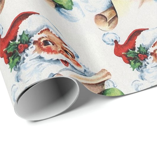 Kerstmis met de kerstman cadeaupapier (Rol Hoek)