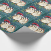 Kerstmis met de kerstman cadeaupapier (Hoek)