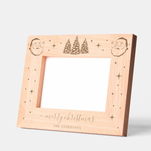 Kerstmis met de kerstman gegraveerde lijstjes (Links)