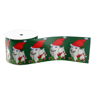 Kerstmis met de kerstman grosgrain lint