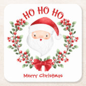 Kerstmis met de kerstman kartonnen onderzetters (Voorkant)
