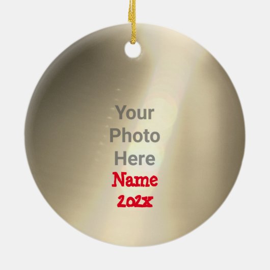 Kerstmis met de kerstman keramisch ornament (Achterkant)