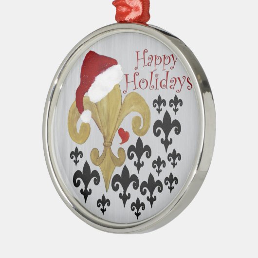 Kerstmis met de kerstmis metalen ornament (Links)