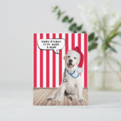 Kerstmis met de labrador Retriever voor de dierena Briefkaart (Staand voorkant)