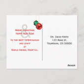 Kerstmis met de labrador Retriever voor de dierena Briefkaart (Achterkant)