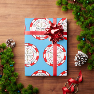 Kerstmis met de naam op de lijst van goeden van Si Cadeaupapier