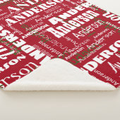 Kerstmis met de naam Red White Green Sherpa Deken (3/4)