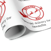 Kerstmis met de Noordpool Santa Mail Cadeaupapier (Rol Hoek)