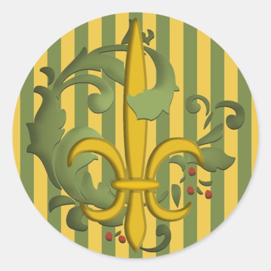 Kerstmis met de olievleur ronde sticker (Voorkant)