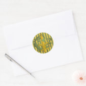 Kerstmis met de olievleur ronde sticker (Envelop)
