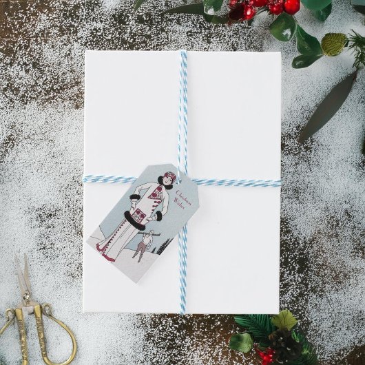 Kerstmis met de Oude Sneeuwkoningin Cadeaulabel