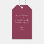 Kerstmis met de Oude Sneeuwkoningin Cadeaulabel (Achterkant)