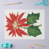 Kerstmis met de rode decoupage van Poinsetta Tissuepapier (Craft)
