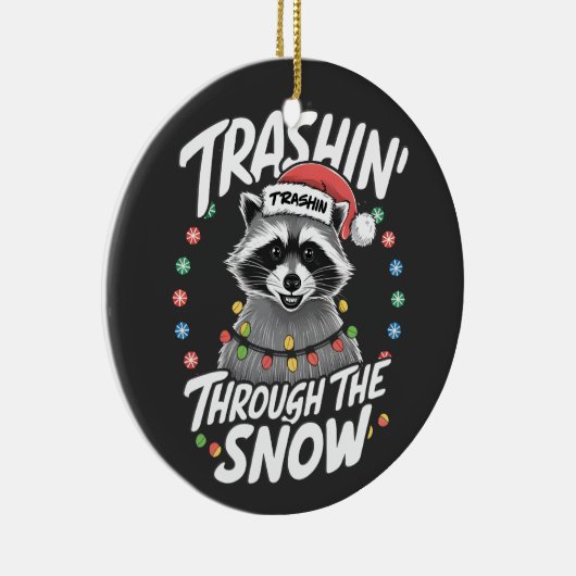 Kerstmis met de sneeuwpret met een grappige wasbee keramisch ornament (Rechts)