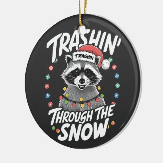 Kerstmis met de sneeuwpret met een grappige wasbee keramisch ornament (Links)