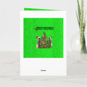 Kerstmis met de stokstaartjes, kaart (Achterkant)