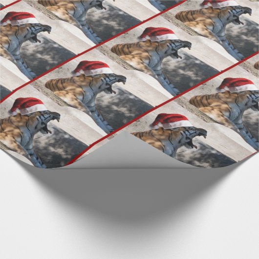 Kerstmis met de tijger cadeaupapier (Hoek)