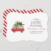 Kerstmis met de... vintage waterverf Van Feestdagenkaart (Voorkant / Achterkant)