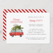 Kerstmis met de...vintage waterverf van feestdagenkaart (Voorkant / Achterkant)