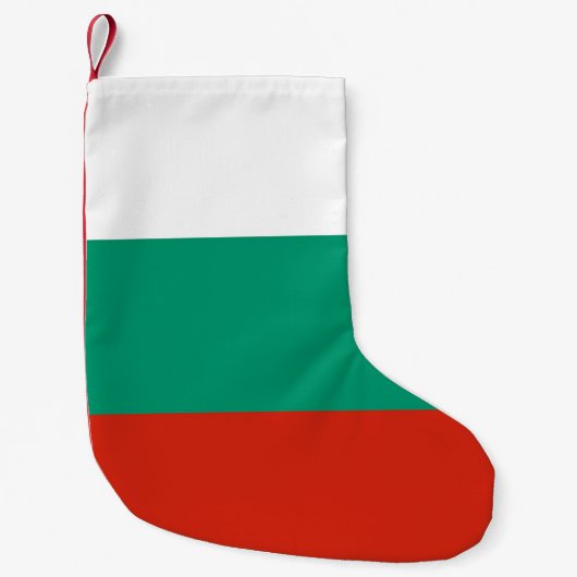 Kerstmis met de vlag van Bulgarije Kleine Kerstsok (Voorkant)