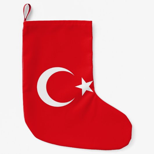 Kerstmis met de vlag van Turkije Kleine Kerstsok (Voorkant)