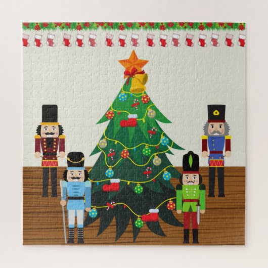 Kerstmis met de voedingskrakers legpuzzel (Verticaal)