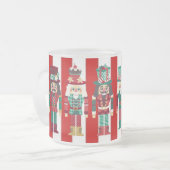 Kerstmis met de voedingskrakers matglas koffiemok (Voorkant links)