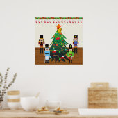 Kerstmis met de voedingskrakers poster (Keuken)