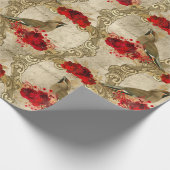 Kerstmis met de vogelpest Cadeaupapier (Hoek)