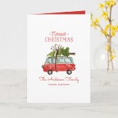 Kerstmis met de... waterverf van foto kaart (Gele Bloem)