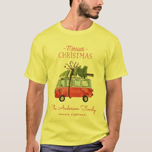 Kerstmis met de... waterverf van t-shirt (Voorkant)