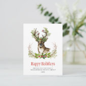 kerstmis met Deer Holiday Corporate Greeting Briefkaart (Staand voorkant)